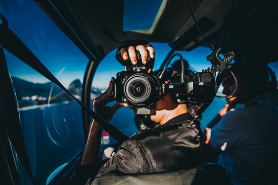 Camera inside helicopter image