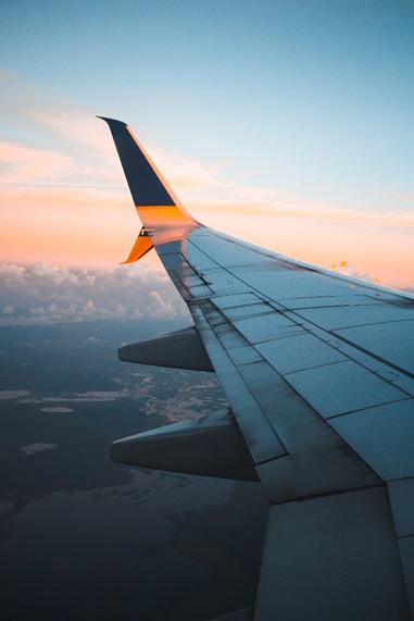 The wing of a plane