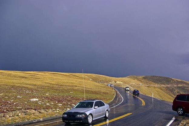 The trail ridge road in the Rocky Mountains National Park, Denver