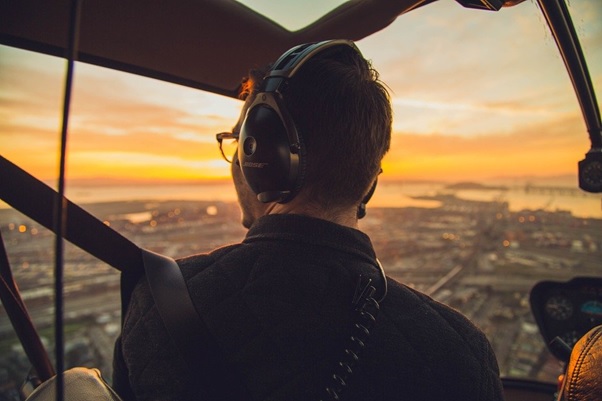 Aerial view from a helicopter